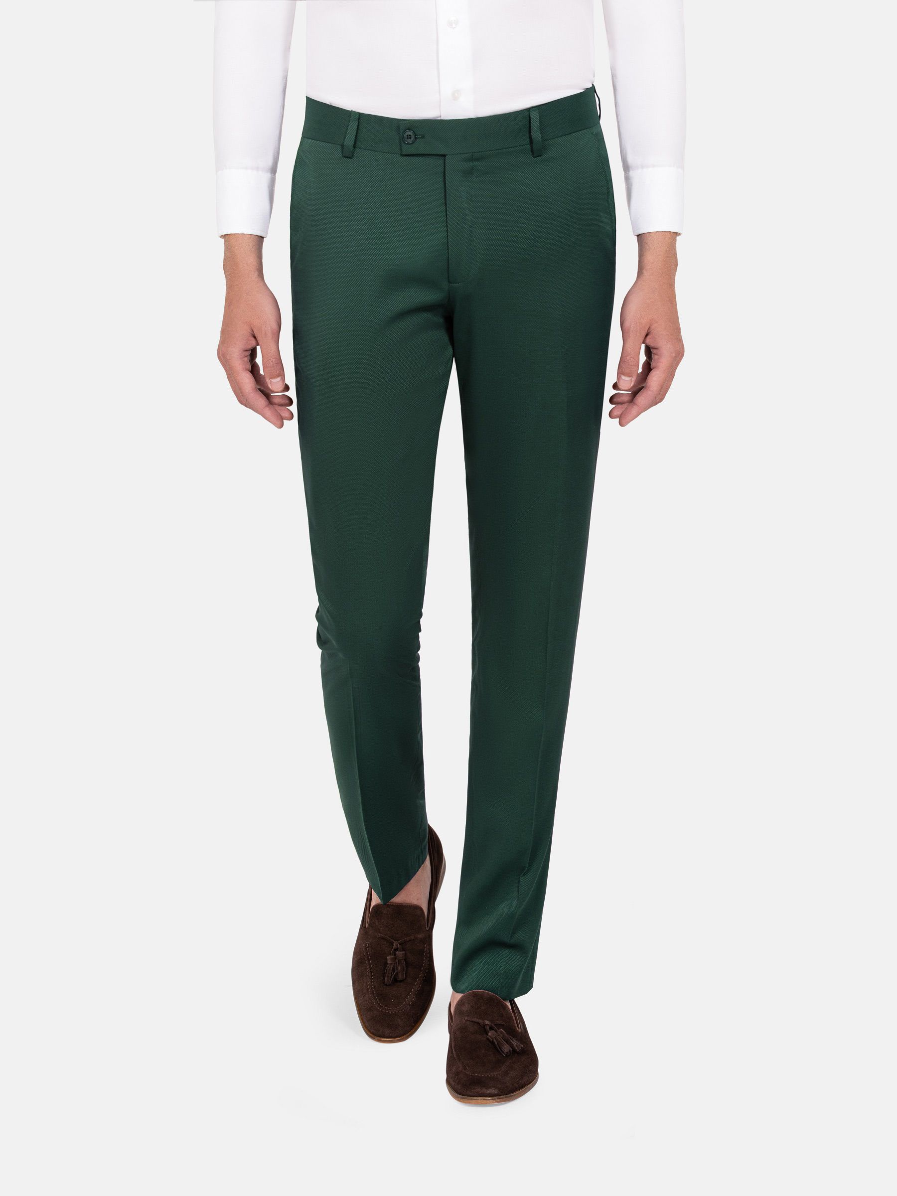 Men's Skinny Green Suit Pants | boohoo